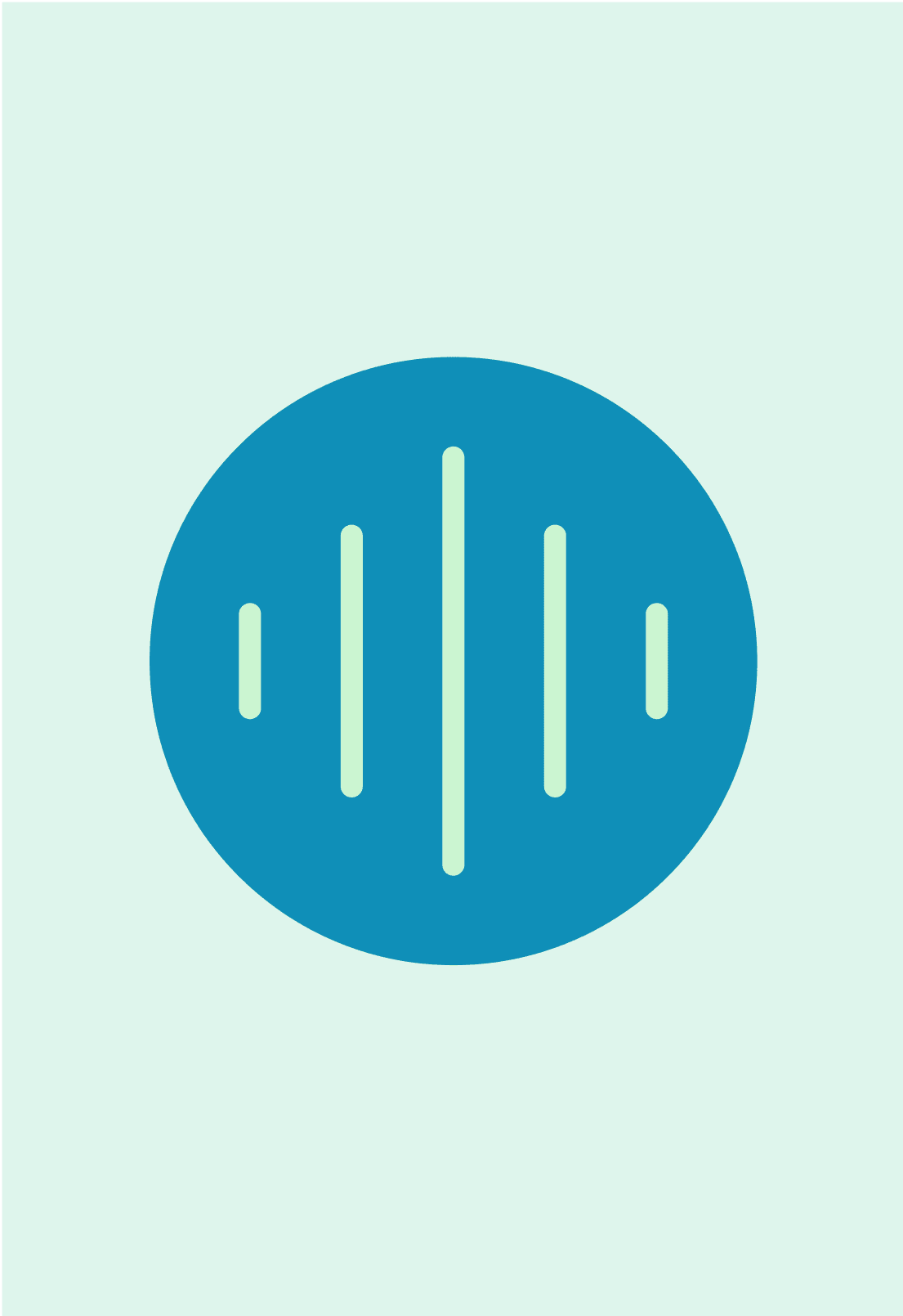 음악의 감정과 파동을 상징하는 아이콘